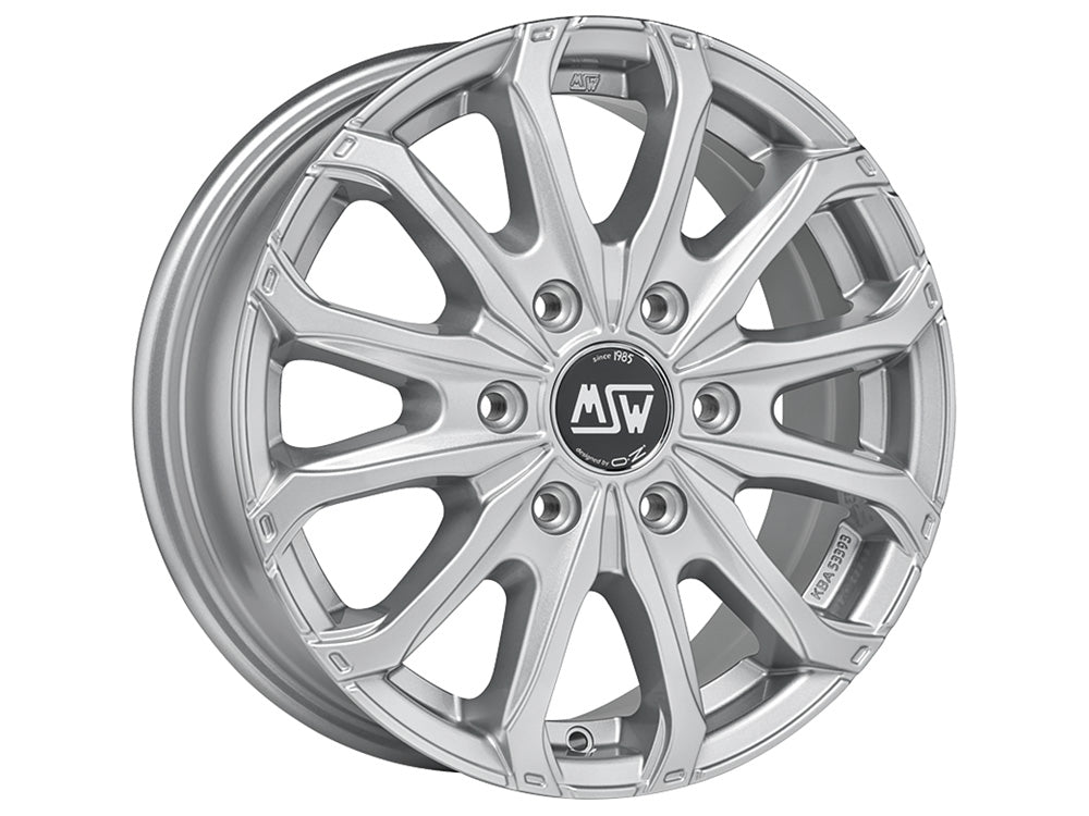 MSW 48 Van 16x6.5" 6x130 ET62, Full Silver