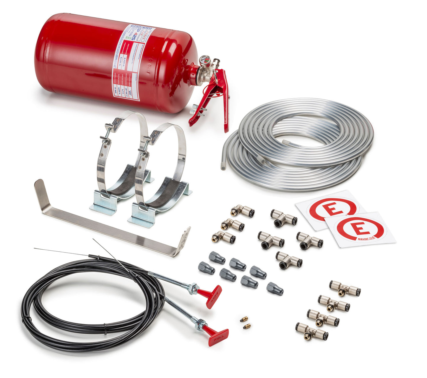 Sparco 4.25L Plumbed in Fire Extinguisher Kit (FIA)