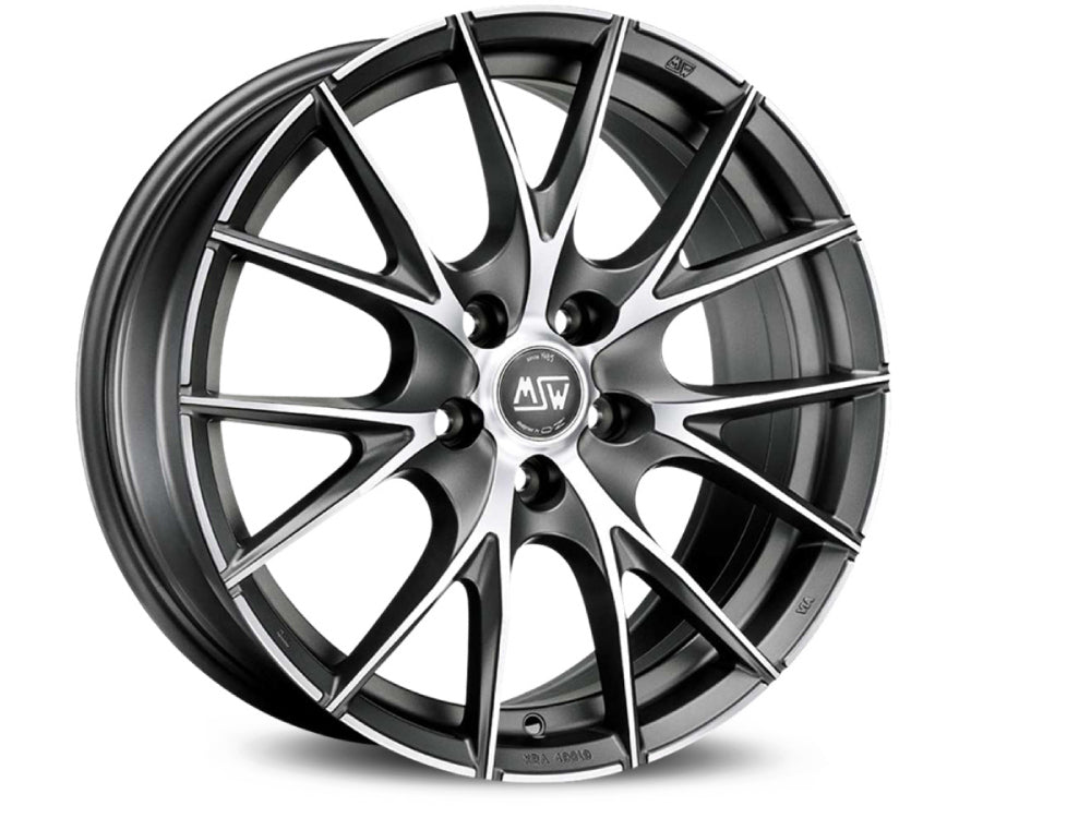 MSW 25 18x9" 5x120 ET39, Titanium Full Polished
