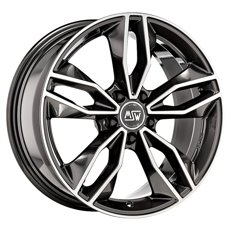 MSW 71 18x8" 5x112 ET42, Dark Grey, Machined Spokes