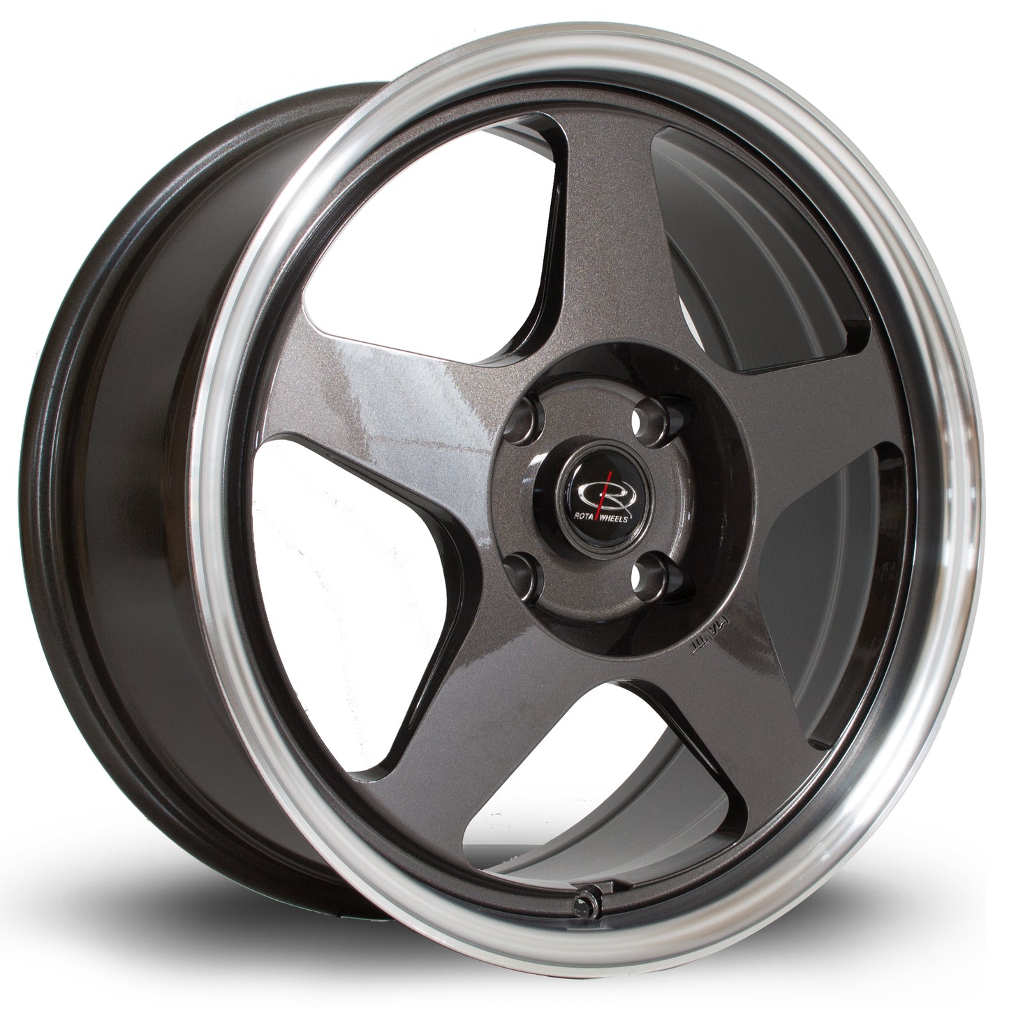 Rota Slipstream 17x8" 5x114.3 ET48, Gunmetal, Polished Lip