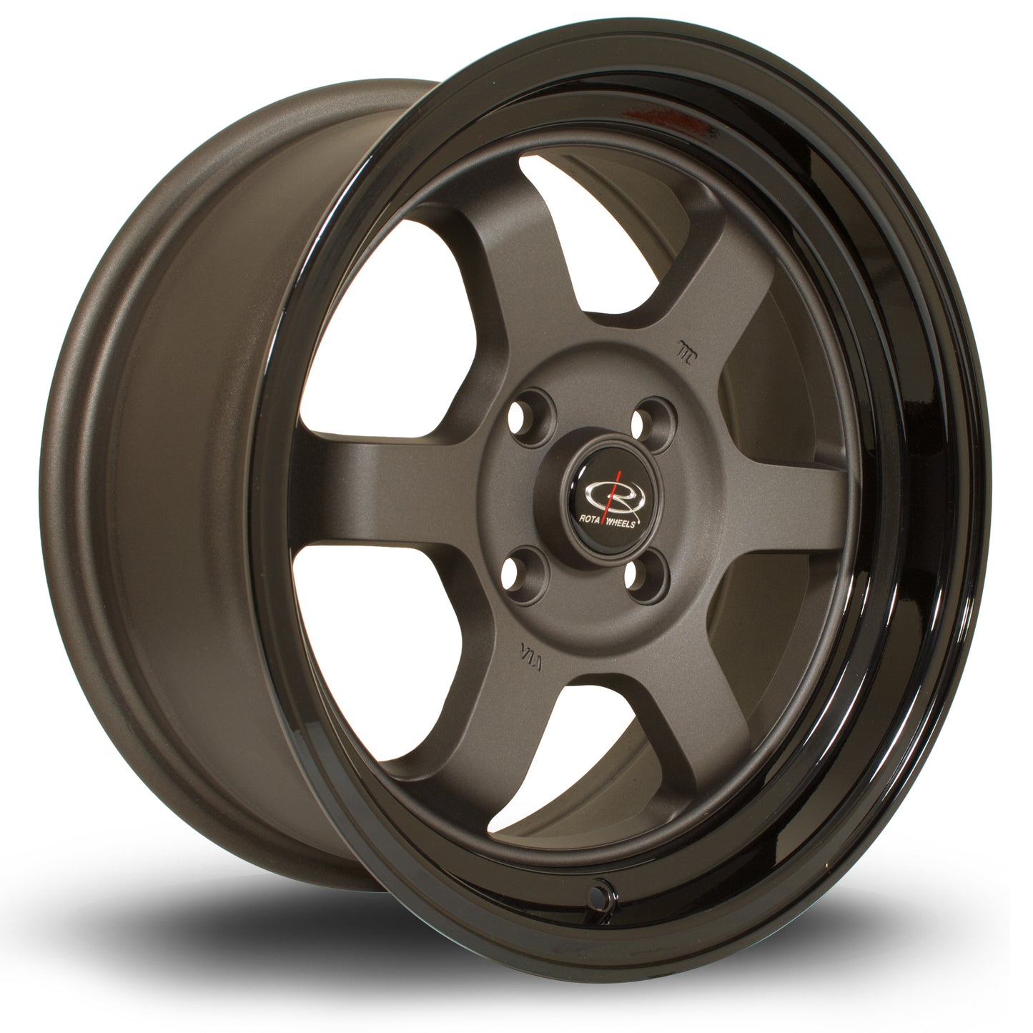Rota Grid V 15x7" 4x100 ET20, Gunmetal, Gloss Black Lip