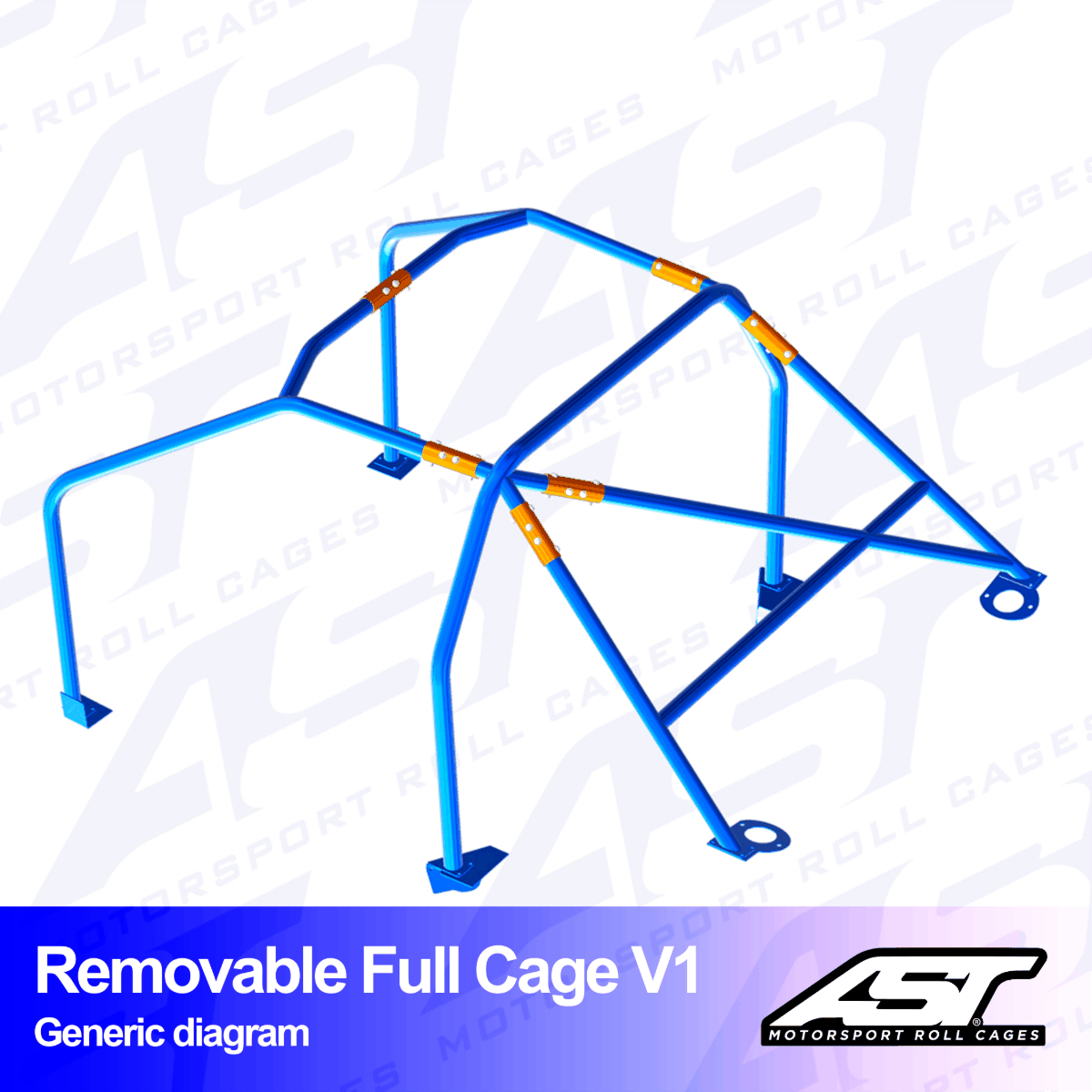 AST Rollcages V1 Bolt-In 6-Point Roll Cage for Opel Calibra Coupe, FWD