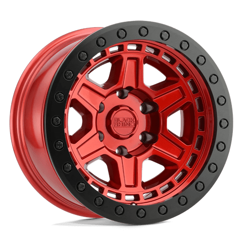 Black Rhino Reno 17x9 5x127 ET0, Candy Red, Black Ring & Bolts