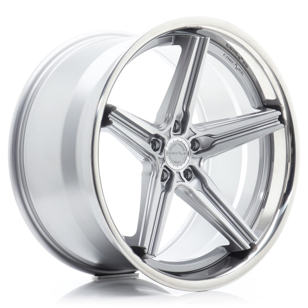 Concaver CVR9 21x9.5" (5 hole custom PCD) ET14-61, Brushed Titanium