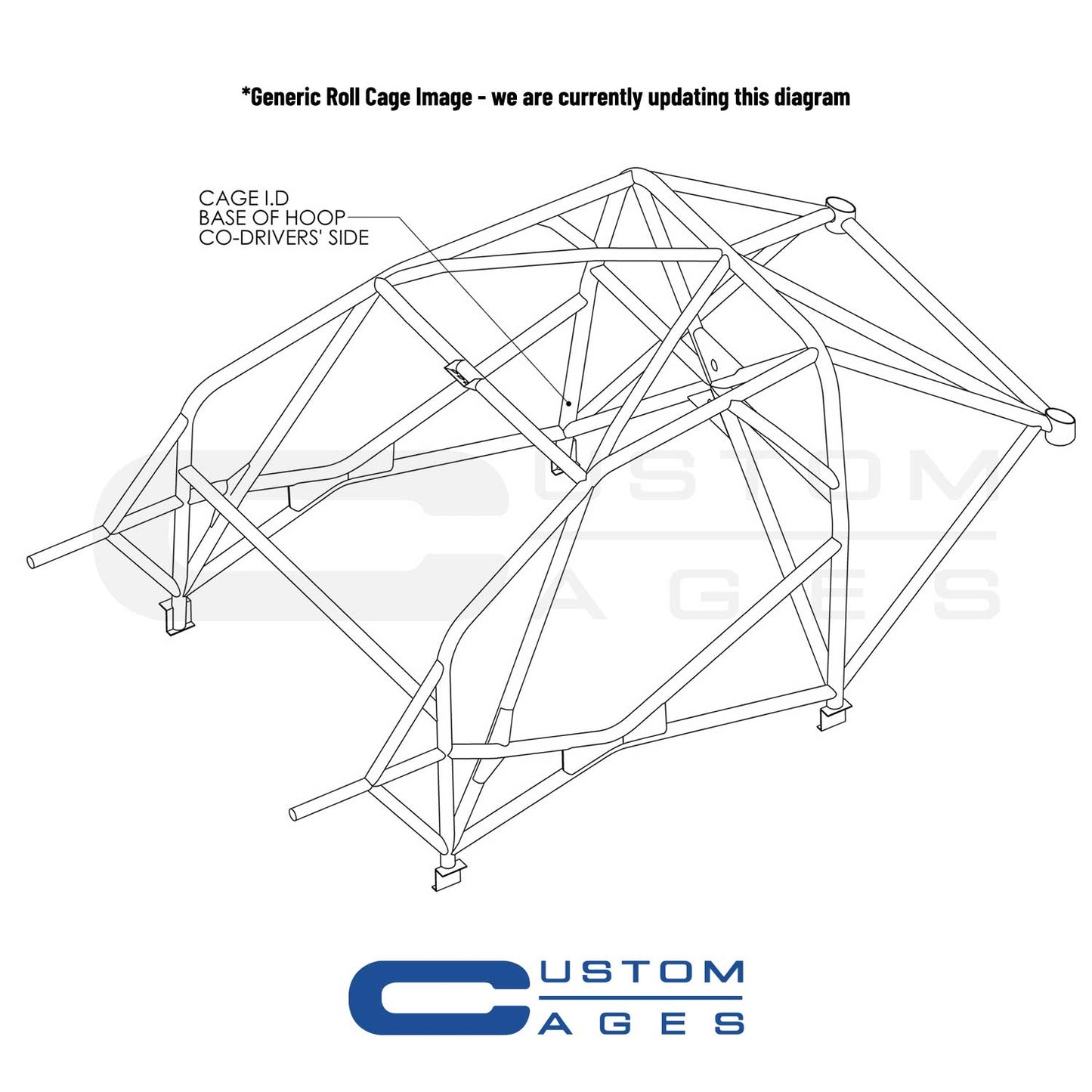 Custom Cages Multipoint Weld-In Roll Cage for Honda Civic FD2 - FIA