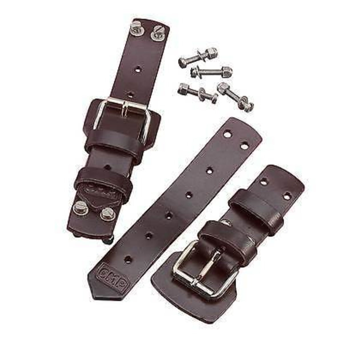 OMP Leather Bonnet Straps, Black