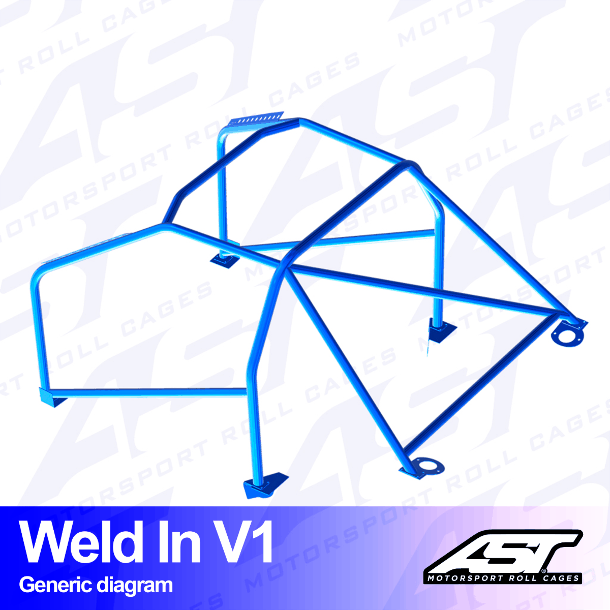 AST Rollcages V1 Weld-In 8-Point Roll Cage for Suzuki Swift (ZC32S)