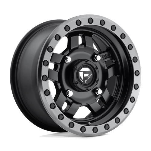 Fuel D557 Anza 14x7" 4x110 ET13, Matte Black, Gunmetal Ring