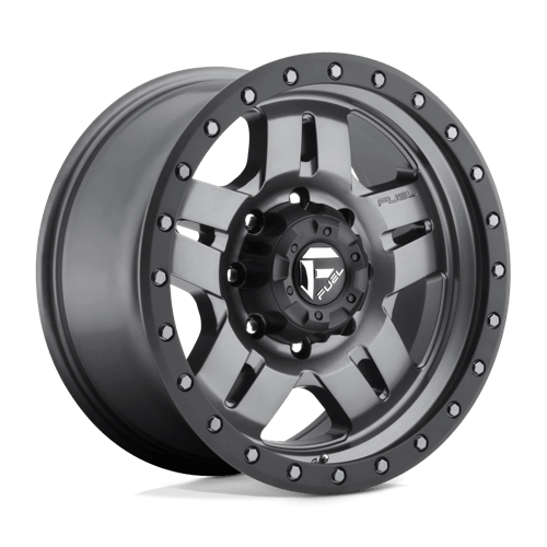 Fuel D558 Anza 17x8.5" 5x127 ET-6, Flat Gunmetal, Black Ring