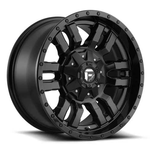 Fuel D596 Sledge 18x8 5x114.3/120 ET35, Flat Black, Gloss Lip