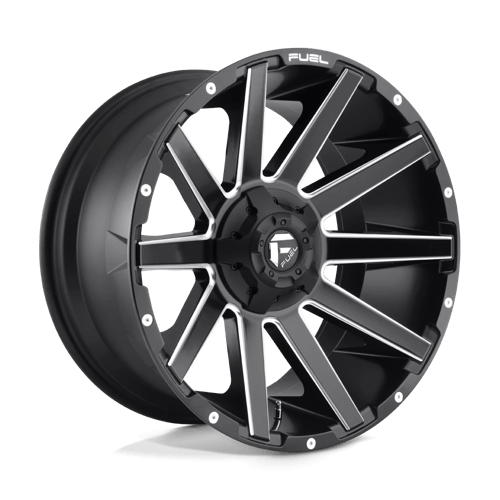 Fuel D616 Contra 20x9" 6x135/139.7 ET02, Flat Black, Gloss Lip