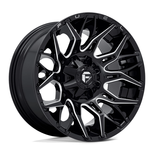 Fuel D769 Twitch 20x10" 6x135/139.7 ET-18, Gloss Black, Milled Spokes