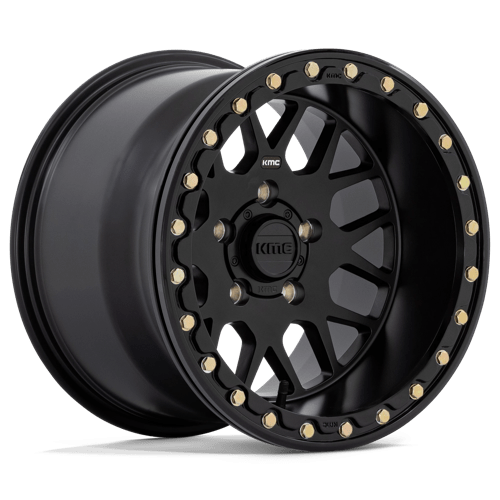 KMC KS235 Grenade Beadlock 15x10 4x156 ET00, Satin Black