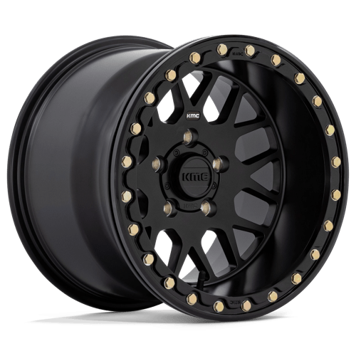 KMC KS235 Grenade Beadlock 15x6" 4x156 ET38, Satin Black