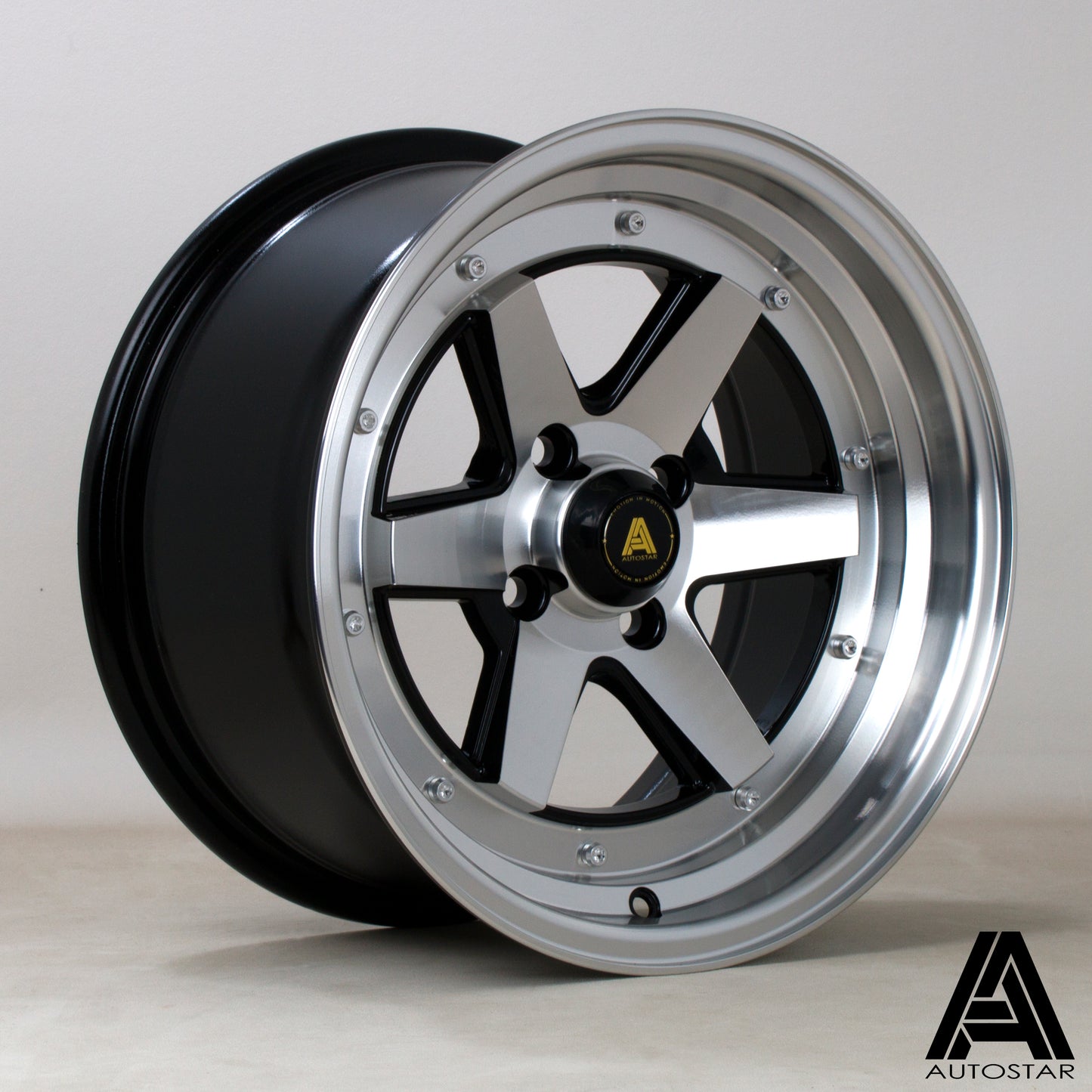 Autostar Magic 15x8" 4x114.3 ET20, Polished & Flat Black