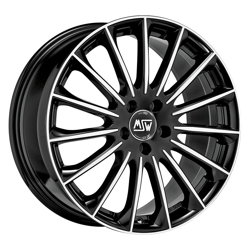 MSW 30 20x8.5" 5x114.3 ET30, Gloss Black, Polished Spokes