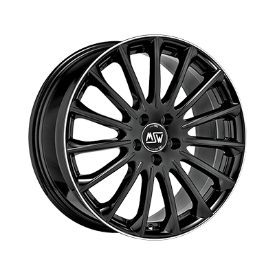 MSW 30 19x9.5" 5x112 ET22, Gloss Black, Machined Spokes