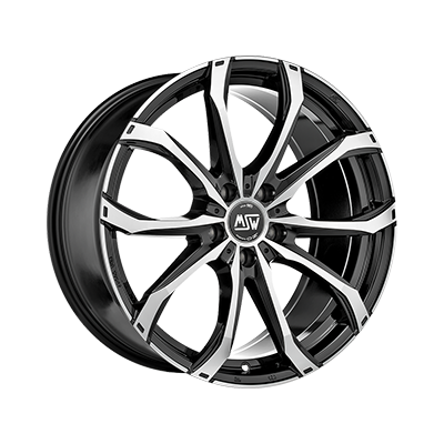 MSW 48 16x6.5" 5x120 ET45, Gloss Black, Machined Spokes