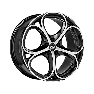 MSW 82 19x8" 5x110 ET42, Gloss Black, Machined Spokes