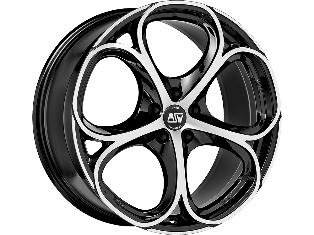 MSW 82 18x8" 5x110 ET40, Gloss Black, Machined Spokes