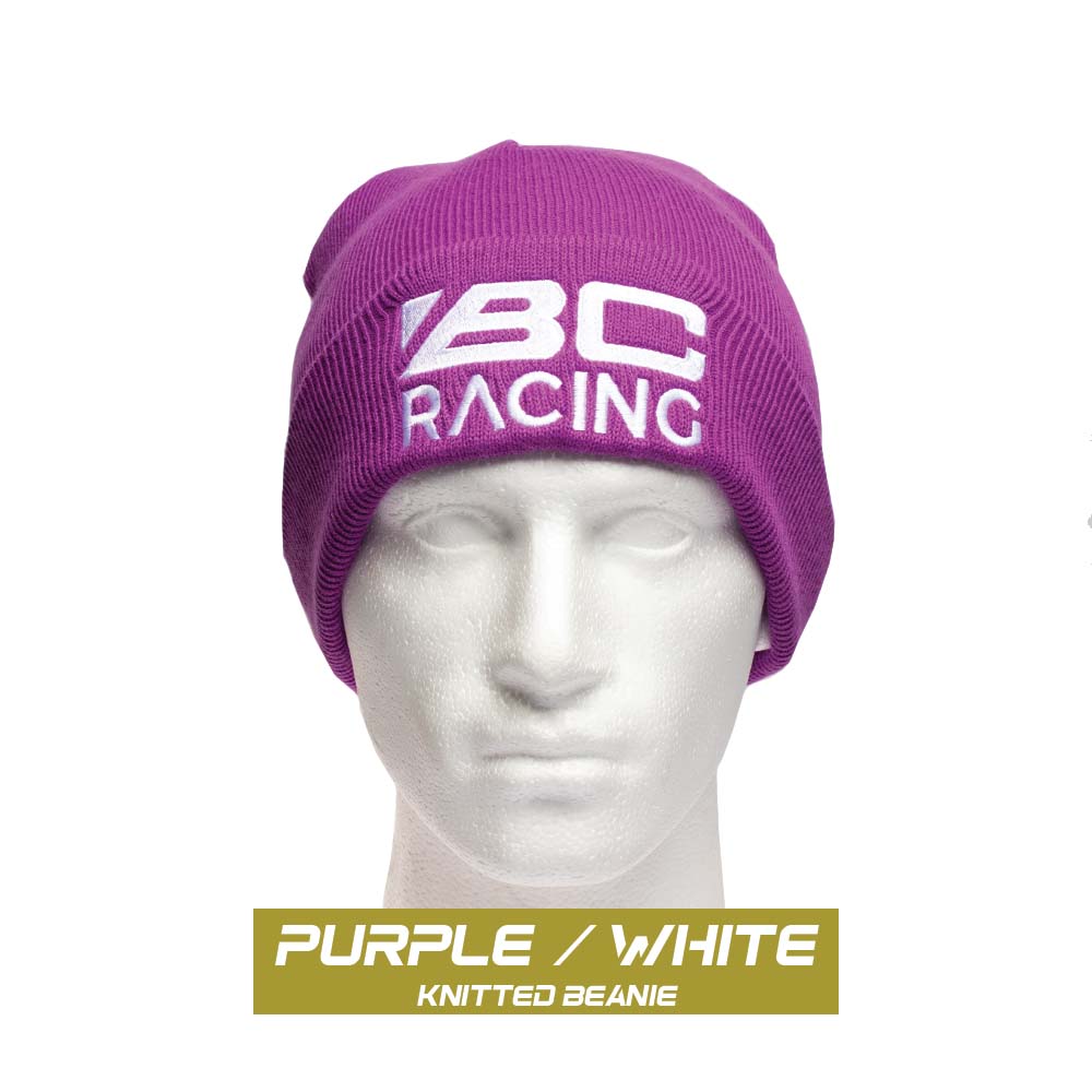 Purple / White Knitted Beanie