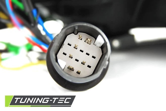 Coppia di Fari Anteriori per Fiat GRANDE PUNTO 2005-2008 LED NERI BLACK