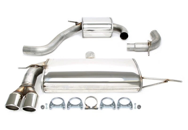 CENTRALE E FINALE MARMITTA in acciaio inox 2x80mm per VW Golf V/VI / AUDI A3 8P
