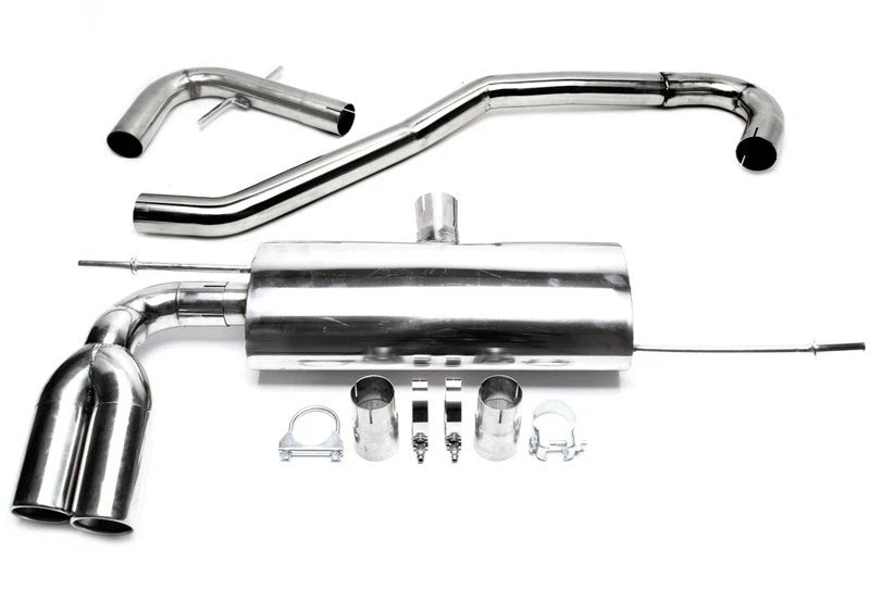 TERMINALE + CENTRALE DI SCARICO ACCIAIO INOX GOLF 5 AUDI A3 8P 1.6 - 1.9 - 2.0