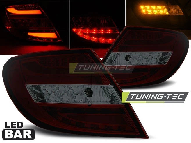 COPPIA FARI FANALI POSTERIORI LED LTI MERCEDES CLASSE C W204 BERLINA 2007 - 2010