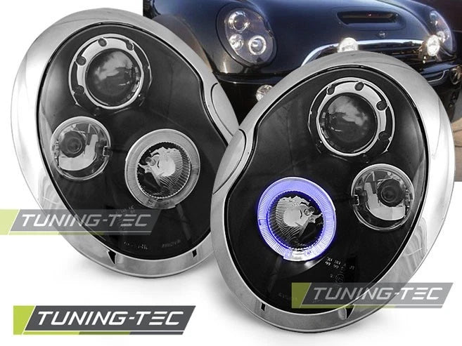 Coppia di Fari Anteriori per Mini COOPER R50 R53 2001-2006 Angel Eyes