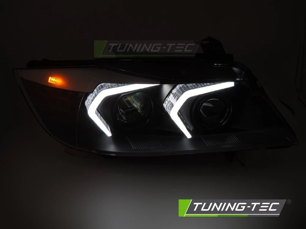 Coppia di Fari Anteriori per BMW Serie 3 E90 E91 2005-2008 Angel Eyes