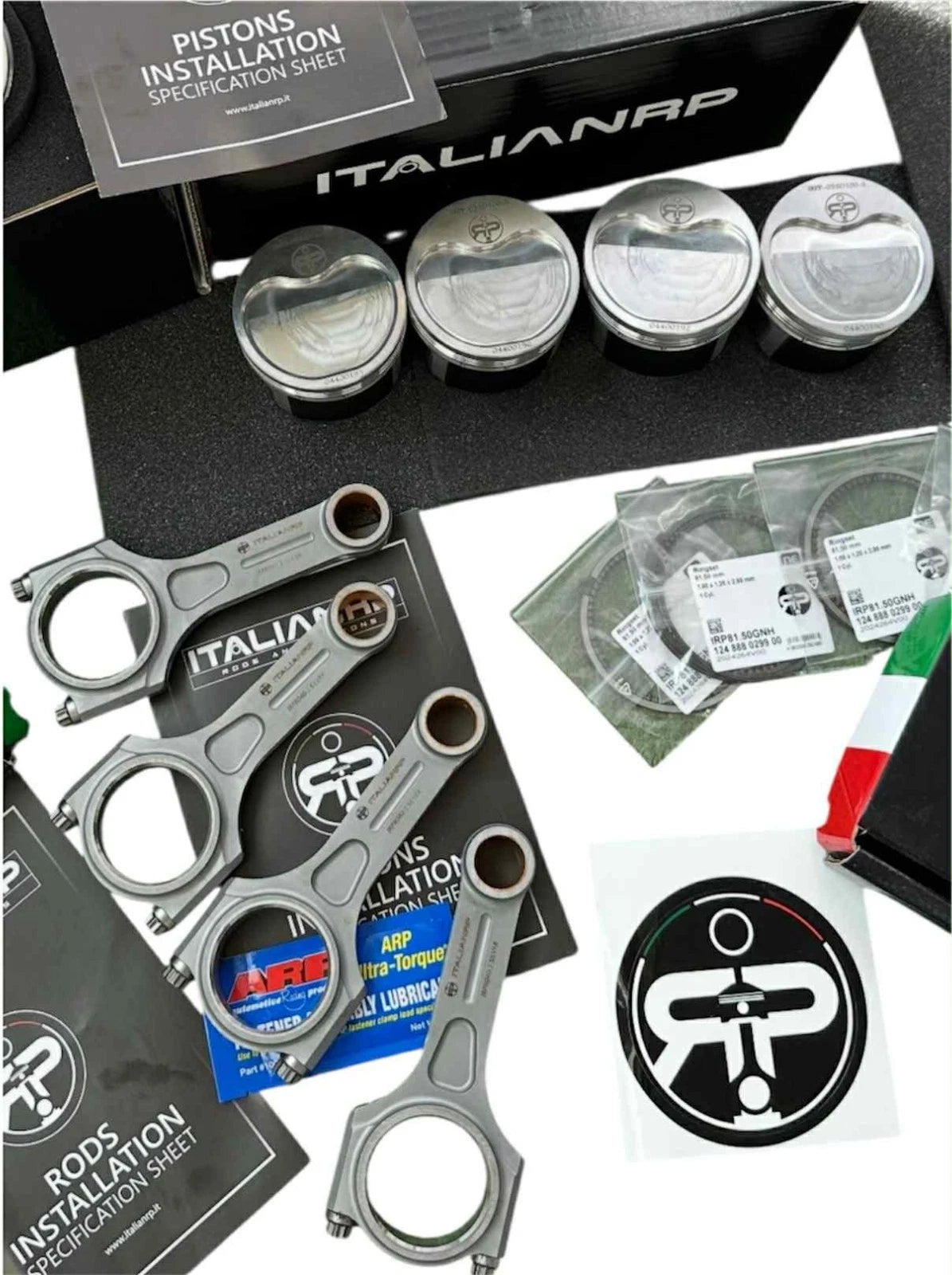 KIT PISTONI E BIELLE GOLD FORGIATI ITALIAN RP FIAT PUNTO GT E UNO TURBO I.E.