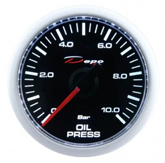 manometro Strumento DEPO racing Pressione olio - Serie Night glow 52mm