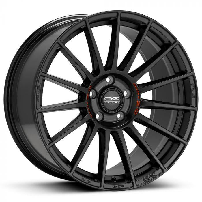 OZ Superturismo Dakar 20x8.5" 5x112 ET45, Matt Black Red Lettering