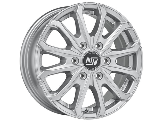 MSW 48 Van 16x6.5" 6x130 ET62, Full Silver