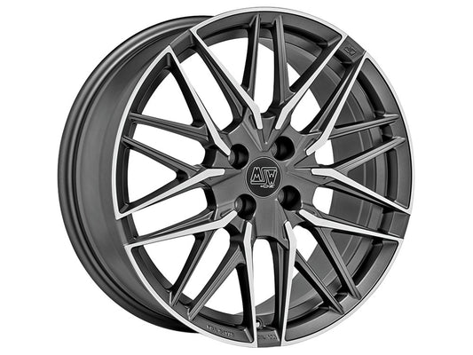 MSW 50-4 18x7.5" 4x100 ET42, Gunmetal, Machined Spokes