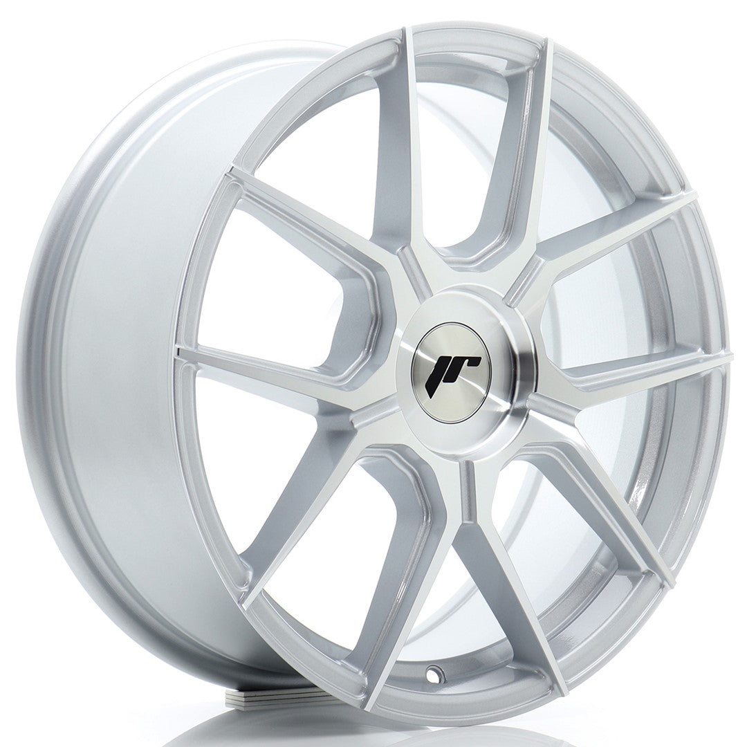 Japan Racing JR-30 17x7" (4 & 5 hole custom PCD) ET20-40, Machined Silver