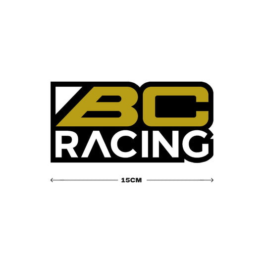 15cm Black/Gold Decal (black border)