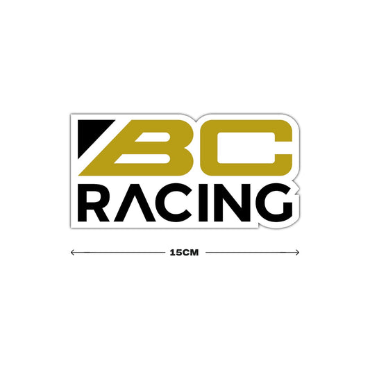 15cm Black/Gold Decal (white border)