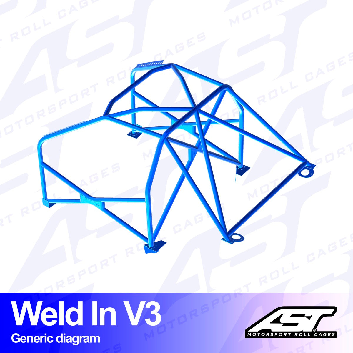 AST Rollcages V3 Weld-In 8-Point Roll Cage for Nissan Silvia PS13