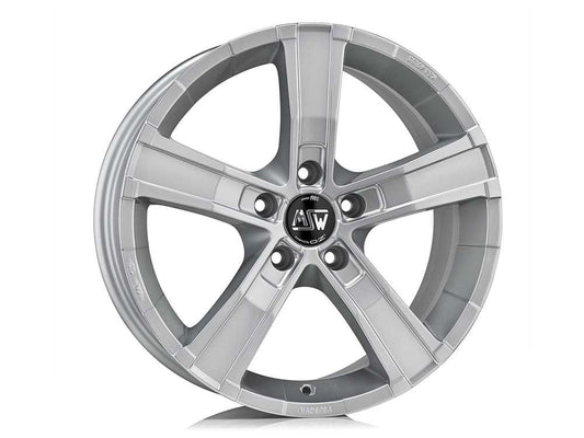 MSW Sahara 5 18x8" 5x120 ET45, Full Silver
