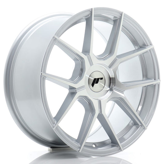 Japan Racing JR-30 17x8" (4 & 5 hole custom PCD) ET20-40, Machined Silver