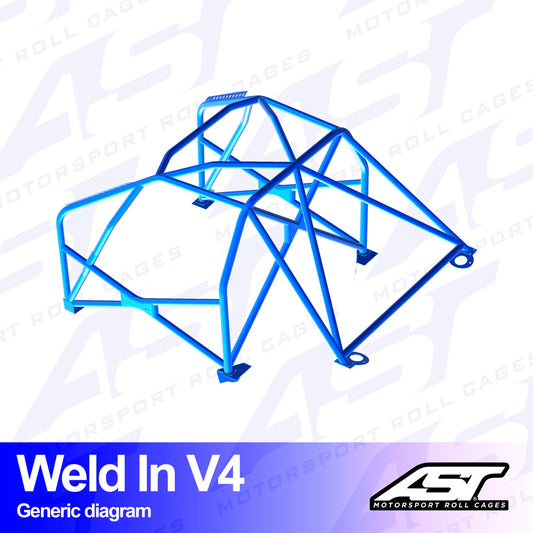 AST Rollcages V4 Weld-In 8-Point Roll Cage for Audi S3 8V - 5-Door, Sportback, Quattro