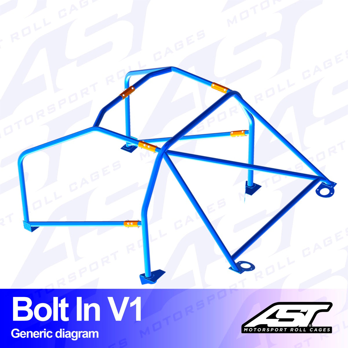 AST Rollcages V1 Bolt-In 6-Point Roll Cage for Volvo 945 - FIA