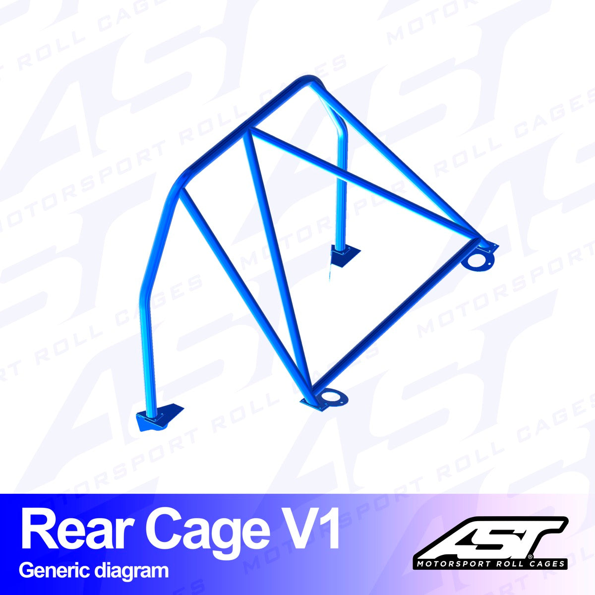 AST Rollcages V1 Bolt-In Rear Roll Cage for Mazda RX-7 FD