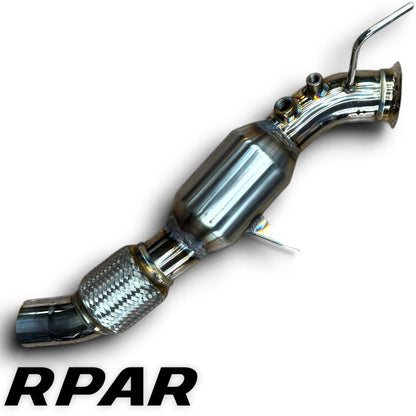 DOWNPIPE CON 200 CELLE BMW E87 E60 E61 E90 E91 520d 318d 320d 118d 120d M47N2 2.0 DIESEL