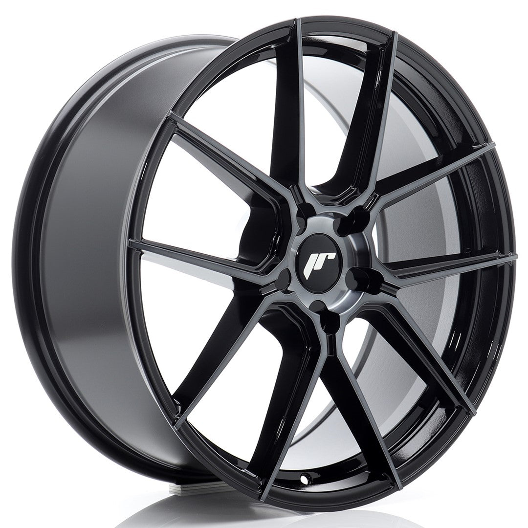 Japan Racing JR-30 20x8.5" (5 hole custom PCD) ET20-45, Machined Black, Tinted Face