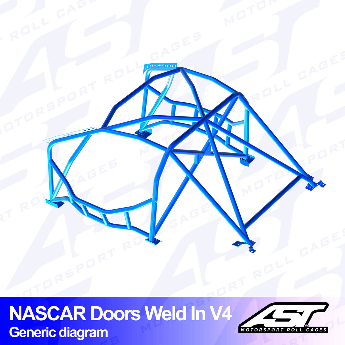 AST Rollcages V4 Nascar Weld-In 8-Point Roll Cage for Toyota Soarer