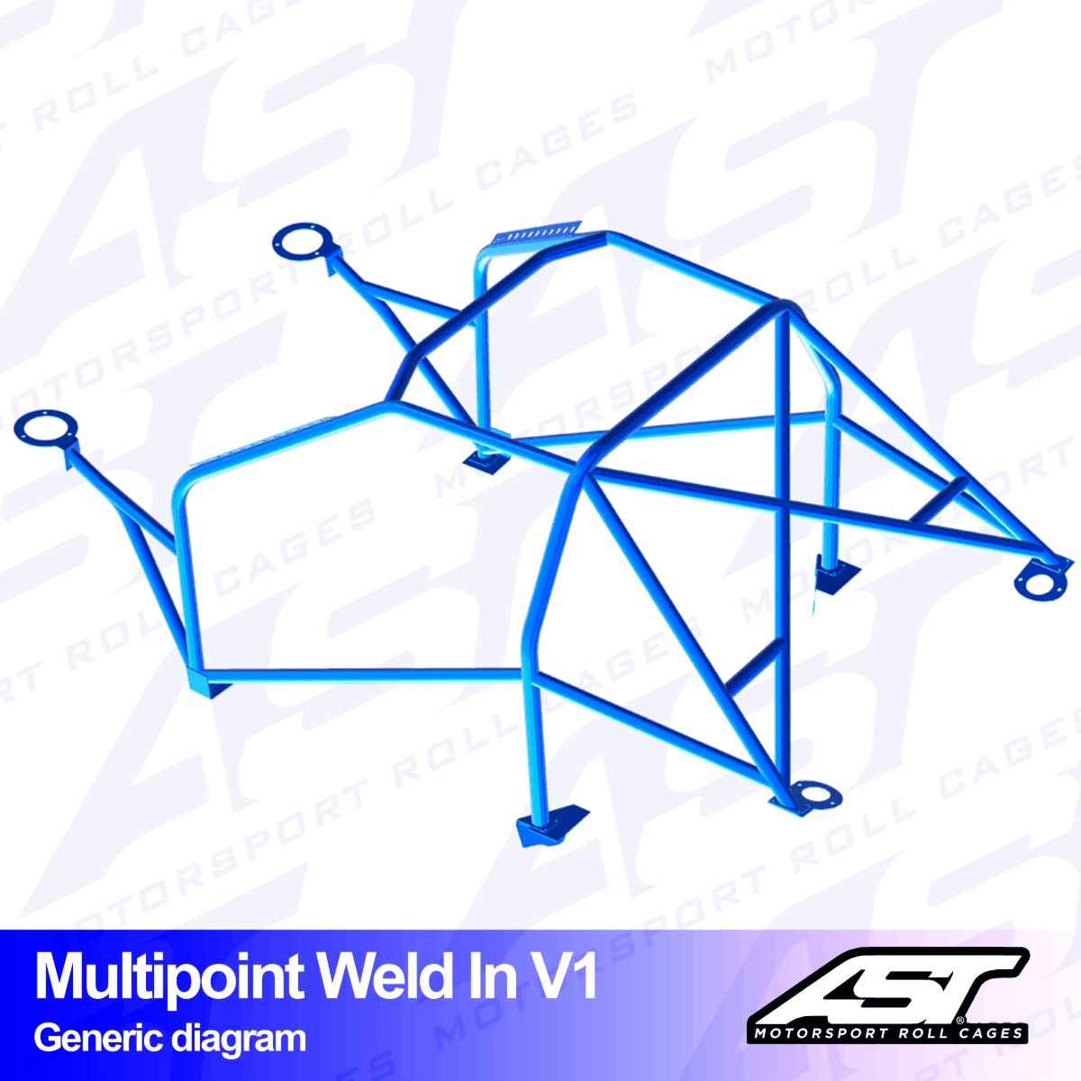 AST Rollcages V1 Weld-In 10-Point Roll Cage for Suzuki Swift (ZC32S)